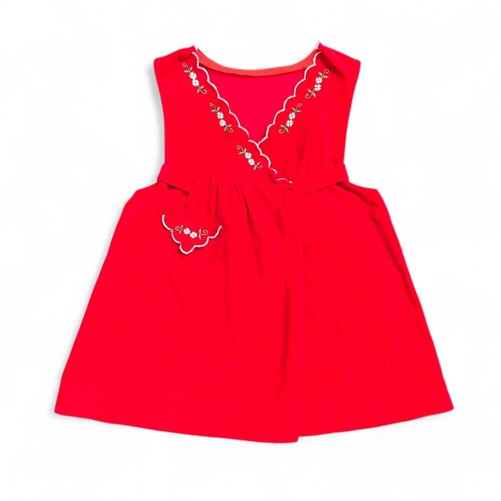 Vintage Little Girl’s 4T Floral Embroidered Holiday Dress